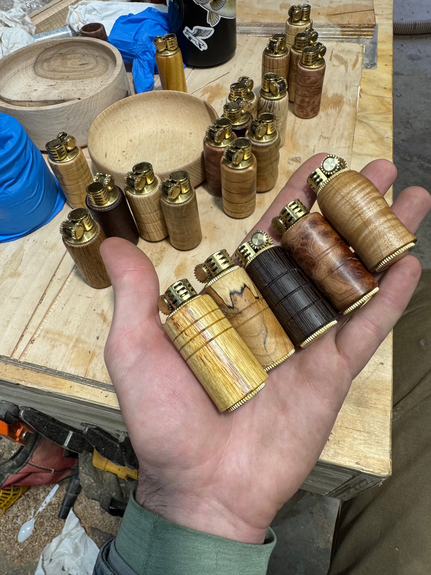 Wooden Barrel EDC Lighter