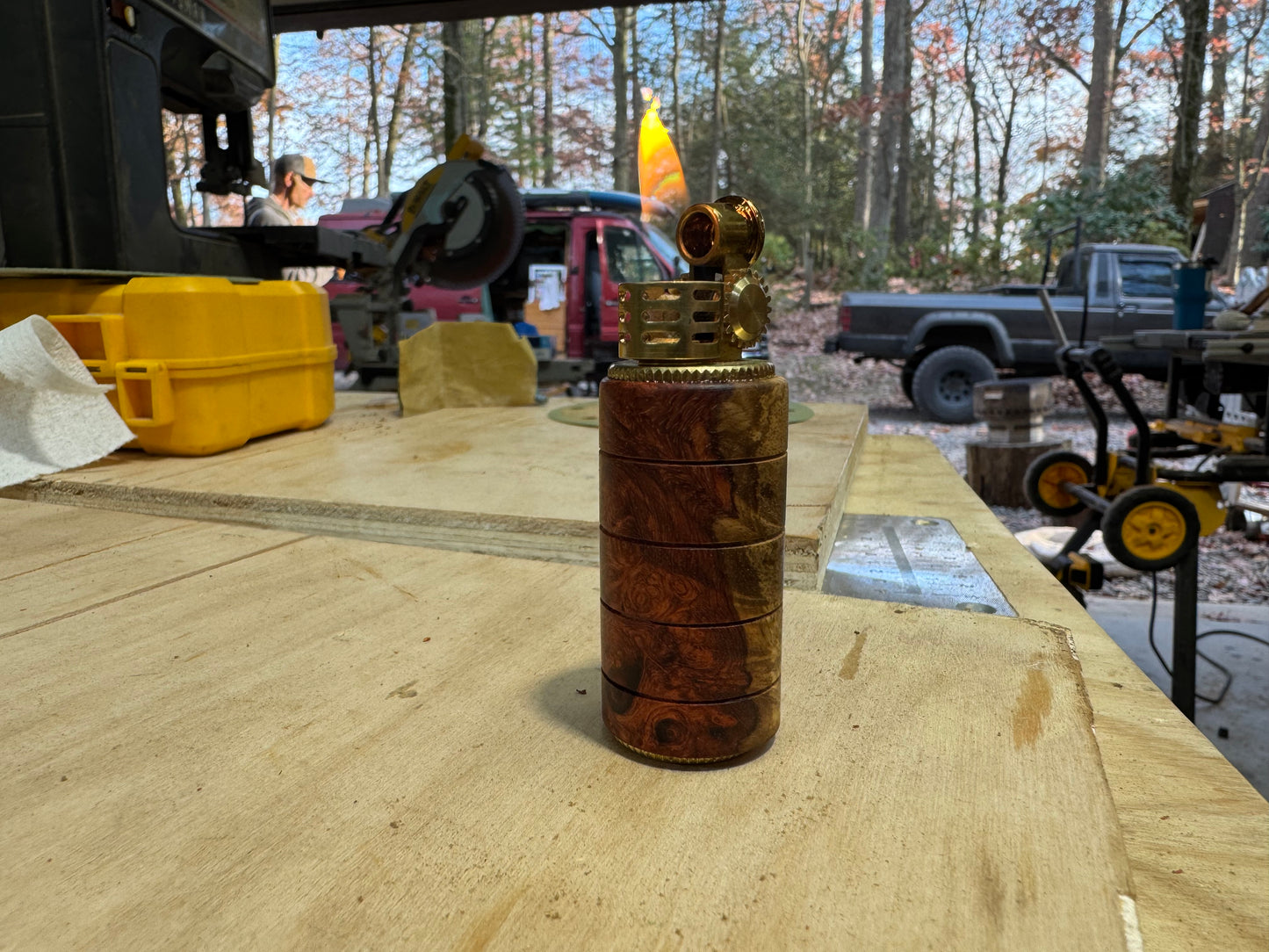 Wooden Barrel EDC Lighter